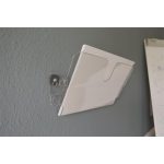 Prospektustartó, fali, fekvő, A4, mágneses, DURABLE "FLEXIPLUS", áttetsző