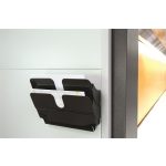 Prospektustartó, fali, fekvő, A4, mágneses, DURABLE "FLEXIPLUS 2", fekete