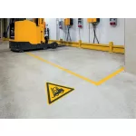 Padlójelölő matrica, DURABLE "Vigyázat! Targonca", sárga-fekete