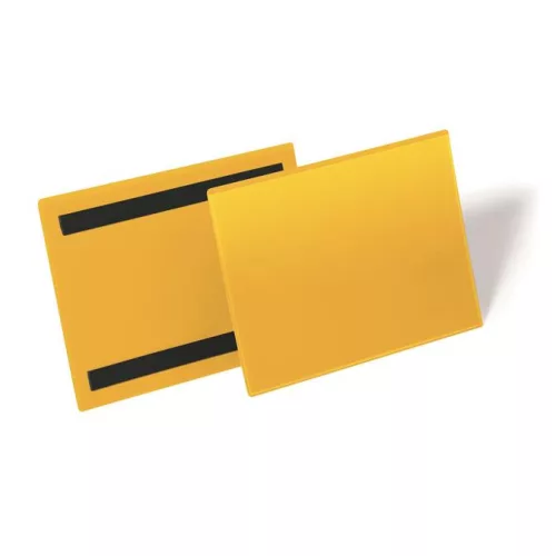 Logisztikai zseb, A5, fekvő, DURABLE, mágnessel, sárga
