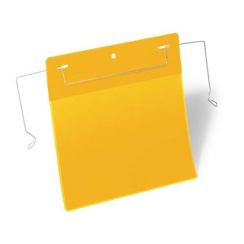 Logisztikai zseb, A5, fekvő, DURABLE, dróttal, sárga