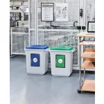 Tető, 60 l-es szemeteshez, műanyag, DURABLE "Durabin®", zöld