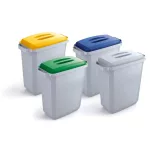 Tető, 60 l-es szemeteshez, műanyag, DURABLE "Durabin®", sárga
