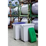 Tető, 60 l-es szemeteshez, műanyag, DURABLE "Durabin®", sárga