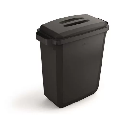 Szemetes, 60 l, műanyag, DURABLE "DURABIN ECO", fekete