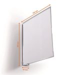 Információs tábla, 149x149 mm, mágneses, DURABLE, áttetsző