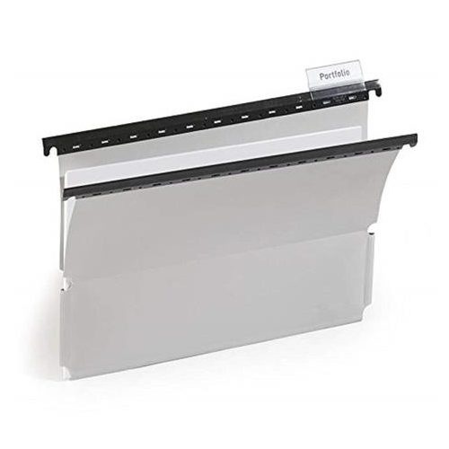 Függőmappa, oldalvédelemmel, PP, A4, DURABLE, szürke