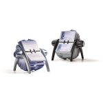 Névjegykártyatartó, műanyag, 400 db-os, forgatható, fekvő, DURABLE, "VISIFIX®", fekete