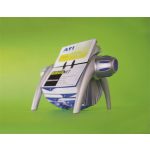 Névjegykártyatartó, műanyag, 400 db-os, forgatható, fekvő, DURABLE, "VISIFIX®", ezüst
