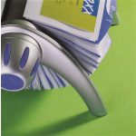 Névjegykártyatartó, műanyag, 400 db-os, forgatható, fekvő, DURABLE, "VISIFIX®", ezüst