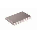 Névjegykártyatartó tárca, fém, 20 db-os, DURABLE "CARD BOX DUO", ezüst