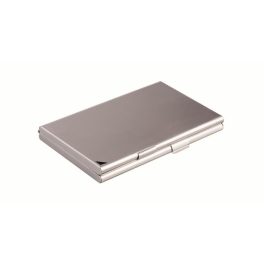   Névjegykártyatartó tárca, fém, 20 db-os, DURABLE "CARD BOX DUO", ezüst