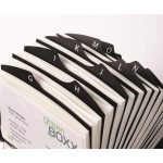 Névjegykártyatartó, fém, 400 db-os, forgatható, fekvő, DURABLE, "VISIFIX®", fekete