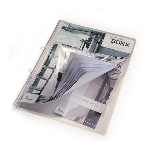 Prezentációs mappa, PP, A4, lefűzhető, DURABLE, áttetsző