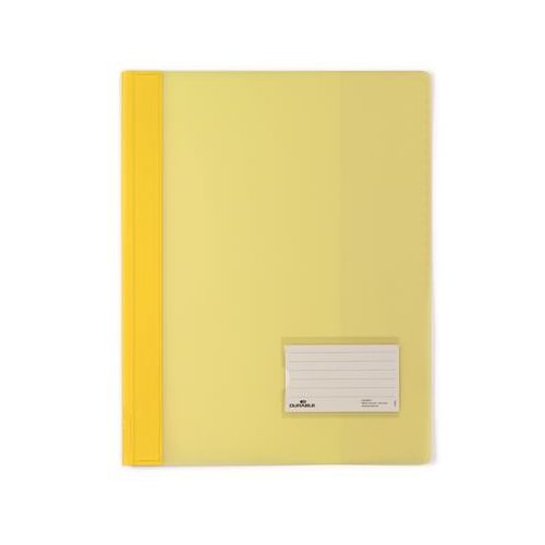 Gyorsfűző, A4, extra erős, széles, DURABLE, sárga