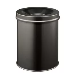  Tűzálló szemetes, fém, kerek, DURABLE "Safe", fekete