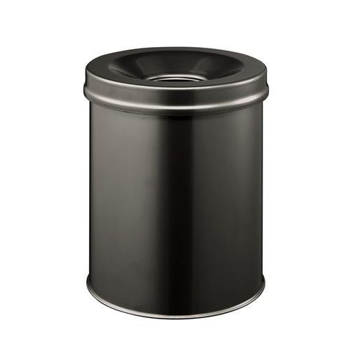 Tűzálló szemetes, fém, kerek, DURABLE "Safe", fekete