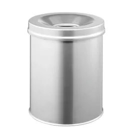   Tűzálló szemetes, fém, kerek, DURABLE "Safe", ezüst