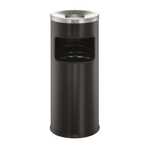 Tűzálló szemetes, kerek, hamutartóval, DURABLE "Safe", fekete