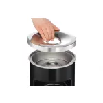 Tűzálló szemetes, kerek, hamutartóval, DURABLE "Safe", fekete