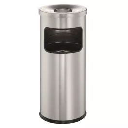   Tűzálló szemetes, kerek, hamutartóval, DURABLE "Safe", ezüst