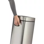 Szemetes, 21 l, szenzoros tetővel, DURABLE "NO TOUCH", ezüst