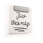 Jegyzettartó klip, öntapadó, mágneses, DURABLE "DURAFIX® CLIP", ezüst