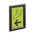 Posztertábla, fali, A5, alumínium keret, DURABLE, fekete