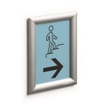 Posztertábla, fali, A5, alumínium keret, DURABLE