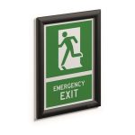 Posztertábla, fali, A4, alumínium keret, DURABLE, fekete