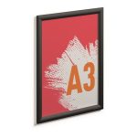 Posztertábla, fali, A3, alumínium keret, DURABLE, fekete