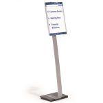 Padlóállvány, A3, DURABLE "INFO SIGN", ezüst