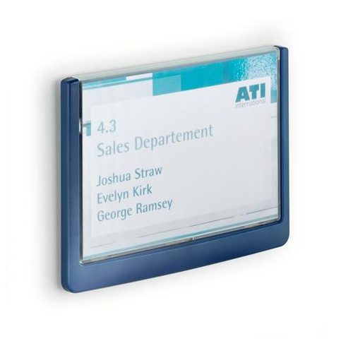 Információs tábla, 149x105,5 mm, DURABLE "CLICK SIGN", kék