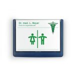 Információs tábla, 149x105,5 mm, DURABLE "CLICK SIGN", kék