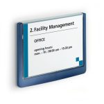 Információs tábla, 149x105,5 mm, DURABLE "CLICK SIGN", kék