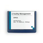 Információs tábla, 149x105,5 mm, DURABLE "CLICK SIGN", kék