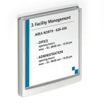 Információs tábla, 149x148,5 mm, DURABLE "CLICK SIGN", fehér