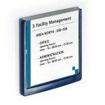 Információs tábla, 149x148,5 mm, DURABLE "CLICK SIGN", kék