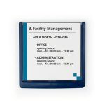 Információs tábla, 149x148,5 mm, DURABLE "CLICK SIGN", kék