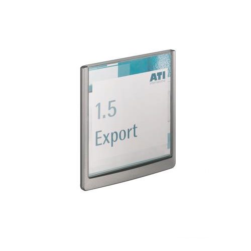 Információs tábla, 149x148,5 mm, DURABLE "CLICK SIGN", szürke