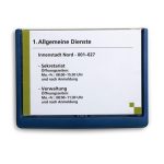 Információs tábla, 148,5x210 mm, DURABLE "CLICK SIGN", kék