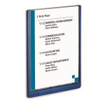 Információs tábla, 210x297 mm, DURABLE „CLICK SIGN”, kék