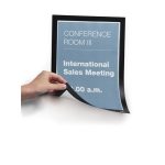 Infokeret, A4, mágneses, DURABLE "DURAFRAME® MAGNETIC", fekete