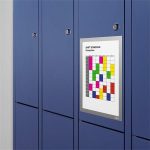 Infokeret, A4, mágneses, DURABLE "DURAFRAME® MAGNETIC", ezüst