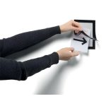 Infokeret, öntapadó, A6, DURABLE "DURAFRAME®", fekete