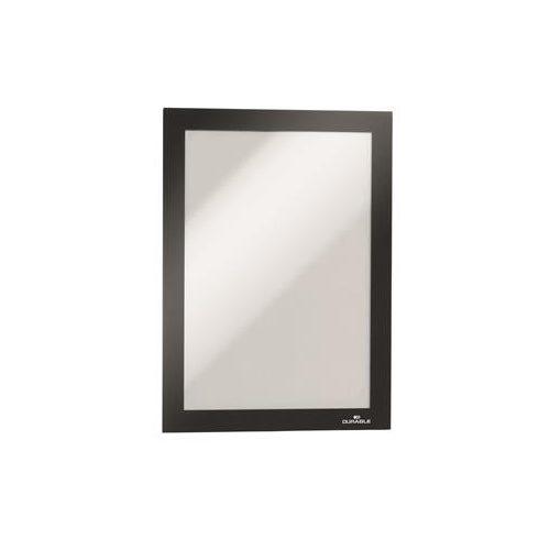 Infokeret, A5, öntapadó háttal, mágneses előlappal, DURABLE "DURAFRAME", ezüst-fekete