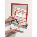 Infokeret, A4, öntapadó háttal, DURABLE "DURAFRAME®", piros