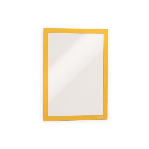 Infokeret, A4, öntapadó háttal, DURABLE "DURAFRAME®", sárga