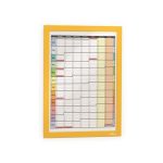 Infokeret, A4, öntapadó háttal, DURABLE "DURAFRAME®", sárga