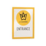 Infokeret, A4, öntapadó háttal, DURABLE "DURAFRAME®", sárga